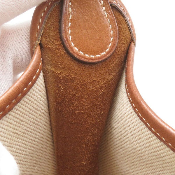 エルメス ショルダーバッグ ヴェスパPM ゴールド/ゴールド金具 トワルアッシュ/レザー □B刻印