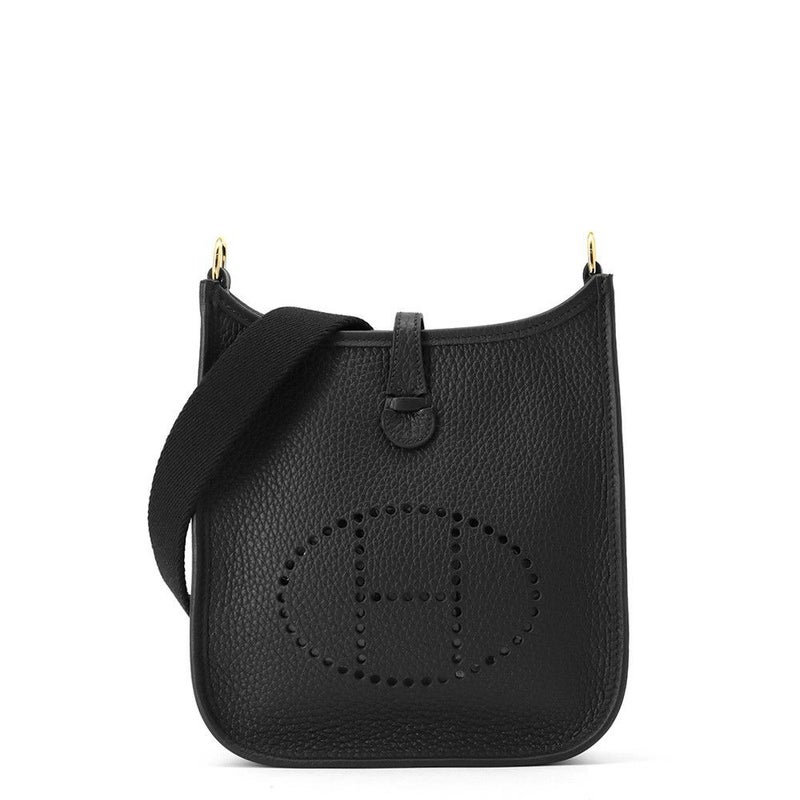 エルメス ショルダーバッグ エブリンTPM 111cm ブラック/ゴールド金具 トリヨンクレマンス W刻印 HERMES 黒