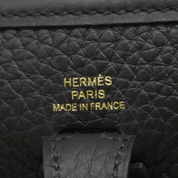 エルメス ショルダーバッグ エブリンTPM 111cm ブラック/ゴールド金具 トリヨンクレマンス W刻印 HERMES 黒