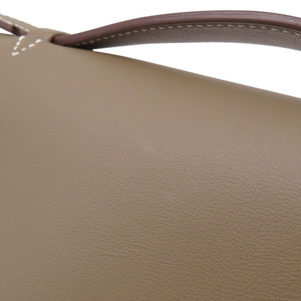 エルメス ハンドバッグ ポシェットケリー エトゥープ/シルバー金具 スイフト W刻印 HERMES バッグ