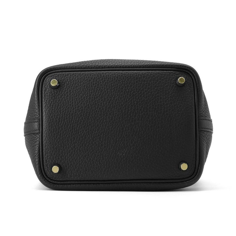 エルメス ハンドバッグ ピコタンロックPM タッチ ブラック/ゴールド金具 トリヨンクレマンス/アリゲーターマット U刻印 黒