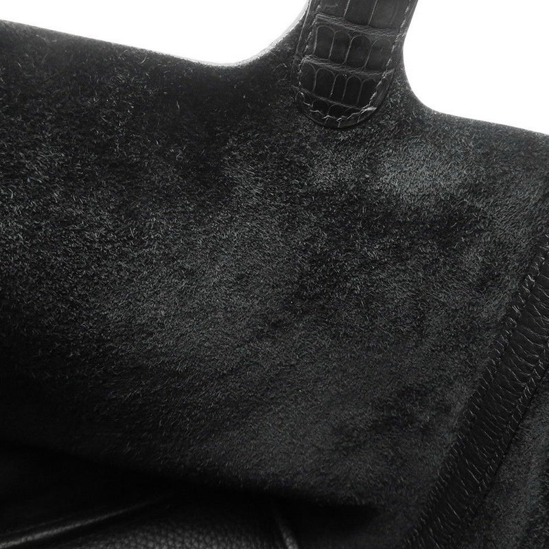 エルメス ハンドバッグ ピコタンロックPM タッチ ブラック/ゴールド金具 トリヨンクレマンス/アリゲーターマット U刻印 黒