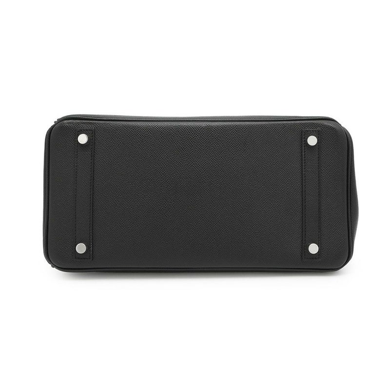 エルメス バーキン30 ブラック/シルバー金具 エプソン □K刻印 HERMES Birkin ハンドバッグ 黒