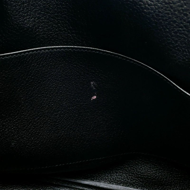 エルメス バーキン30 ブラック/シルバー金具 エプソン □K刻印 HERMES Birkin ハンドバッグ 黒