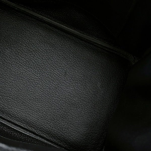 エルメス バーキン30 ブラック/シルバー金具 エプソン □K刻印 HERMES Birkin ハンドバッグ 黒