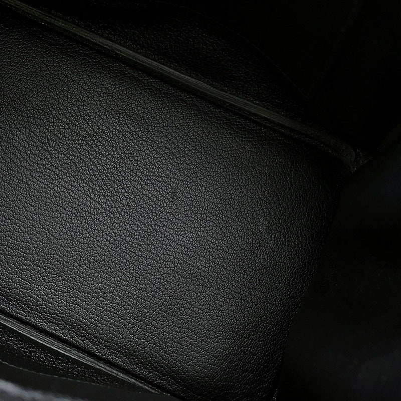 エルメス バーキン30 ブラック/シルバー金具 エプソン □K刻印 HERMES Birkin ハンドバッグ 黒
