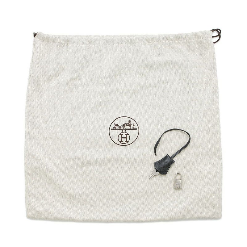 エルメス バーキン30 ブラック/シルバー金具 エプソン □K刻印 HERMES Birkin ハンドバッグ 黒