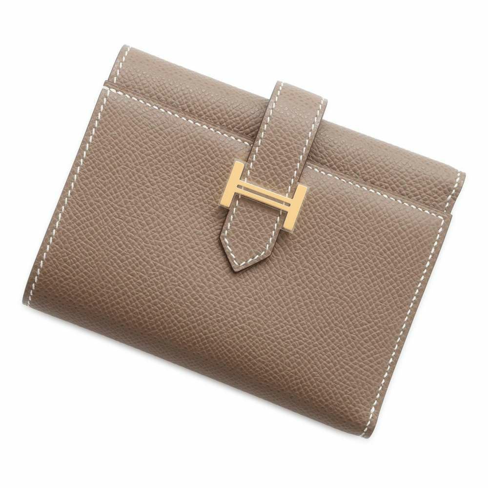 ❤️りー❤️エルメス  べアンコンビネ 三つ折り財布 ゴールド HERMES エルメス 三つ折り財布 ベアンコンビネ ヴェルソ クレ/ゴールド