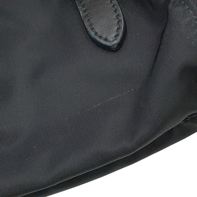 プラダ ショルダーバッグ スタッズ ナイロン レザー 1BD118 PRADA 斜め掛け 黒