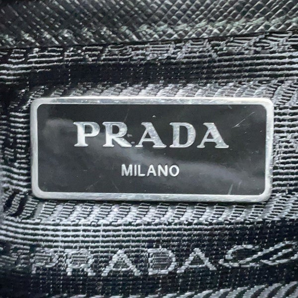 プラダ ショルダーバッグ スタッズ ナイロン レザー 1BD118 PRADA 斜め掛け 黒
