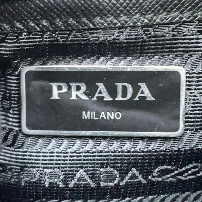 プラダ ショルダーバッグ スタッズ ナイロン レザー 1BD118 PRADA 斜め掛け 黒