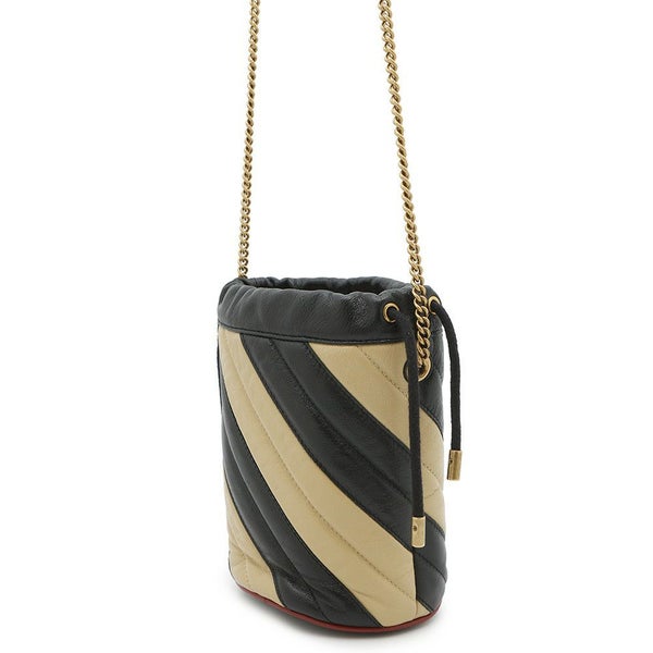 グッチ チェーンショルダーバッグ GGマーモント ミニバケットバッグ 573817 GUCCI キルティング 黒
