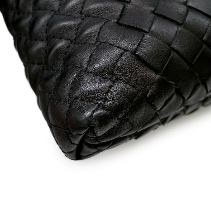 ボッテガヴェネタ ショルダーバッグ イントレチャート レザー BOTTEGA VENETA バッグ 黒