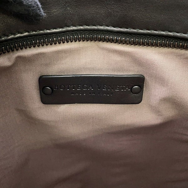 ボッテガヴェネタ ショルダーバッグ イントレチャート レザー BOTTEGA VENETA バッグ 黒