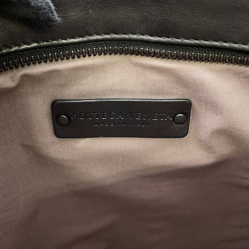 ボッテガヴェネタ ショルダーバッグ イントレチャート レザー BOTTEGA VENETA バッグ 黒