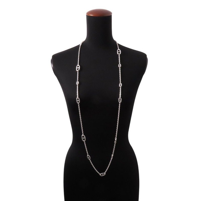 エルメス ネックレス シェーヌダンクル ファランドール SV925シルバー サイズ120 HERMES ロングネックレス ジュエリー