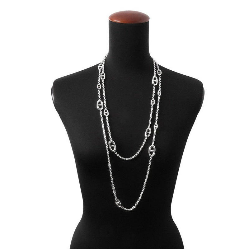 エルメス ネックレス シェーヌダンクル ファランドール SV925シルバー サイズ160 HERMES ロングネックレス ジュエリー