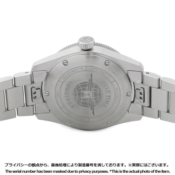ロンジン スピリット ズールータイム L3.802.4.53.6 LONGINES 腕時計 黒文字盤