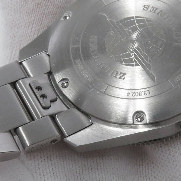 ロンジン スピリット ズールータイム L3.802.4.53.6 LONGINES 腕時計 黒文字盤