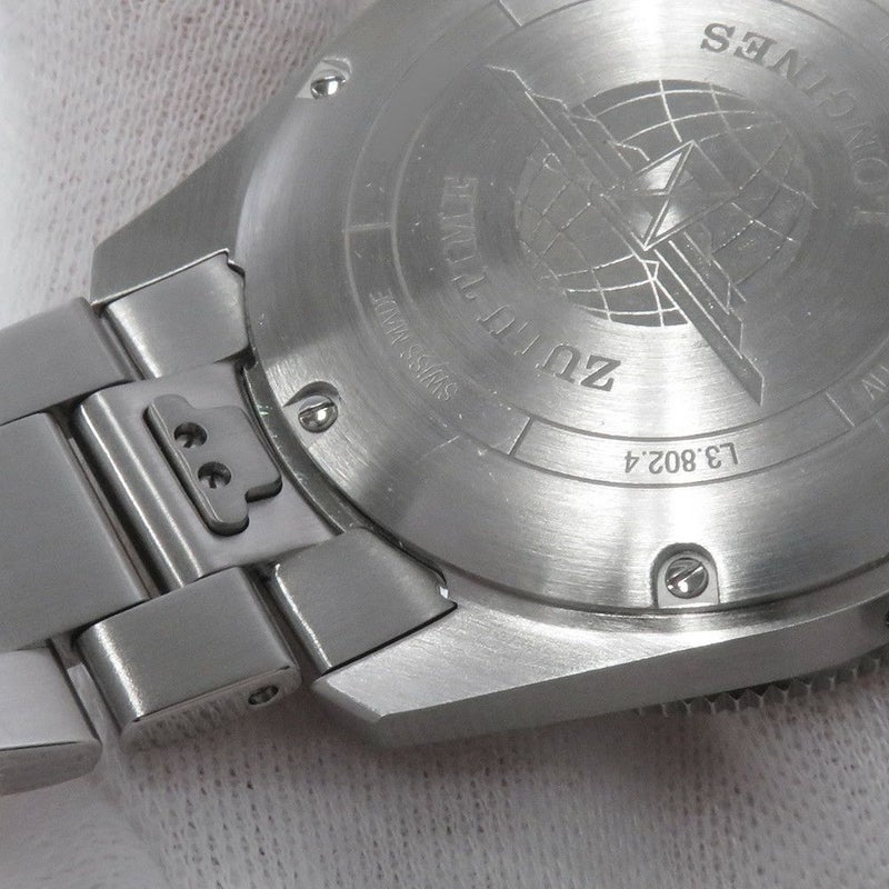 ロンジン スピリット ズールータイム L3.802.4.53.6 LONGINES 腕時計 黒文字盤