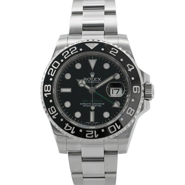 ロレックス GMTマスター2 デイト ランダムシリアル ルーレット 116710LN ROLEX 腕時計 黒文字盤