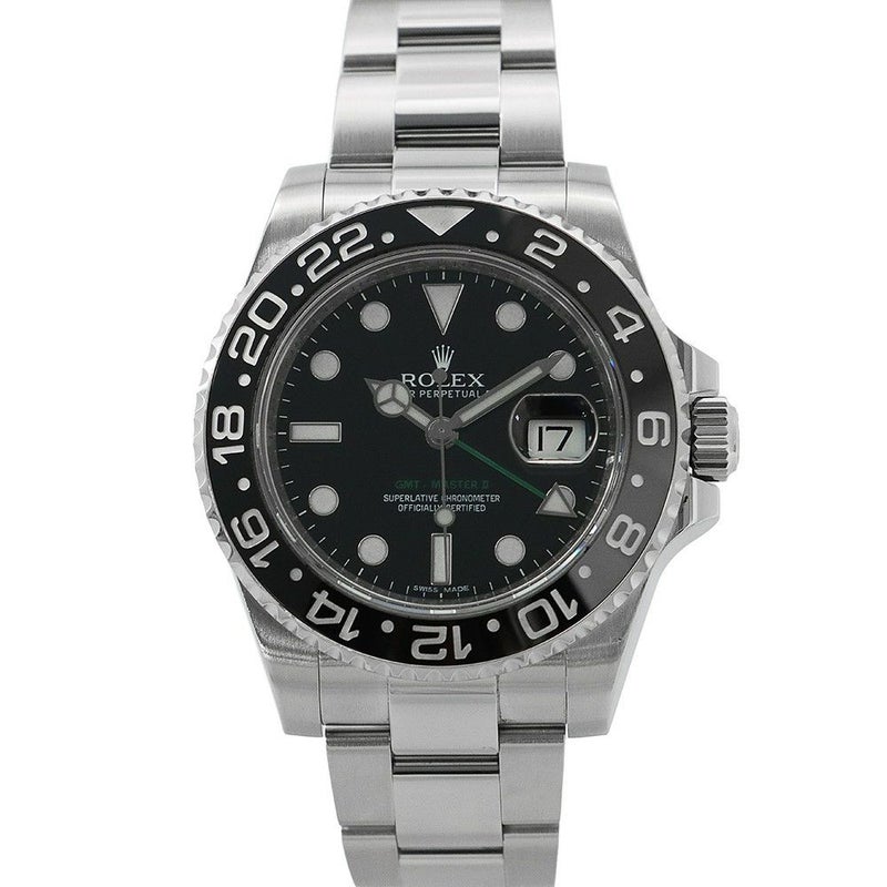 ロレックス GMTマスター2 デイト ランダムシリアル ルーレット 116710LN ROLEX 腕時計 黒文字盤