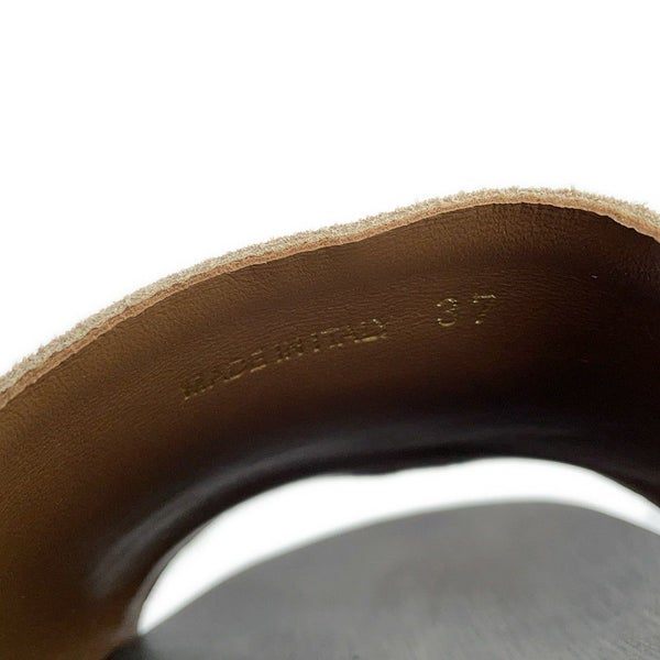 ミュウミュウ サンダル 色褪せ加工 クロッグ スエード ウッドソール レディースサイズ37 5Z425E MIUMIU 靴