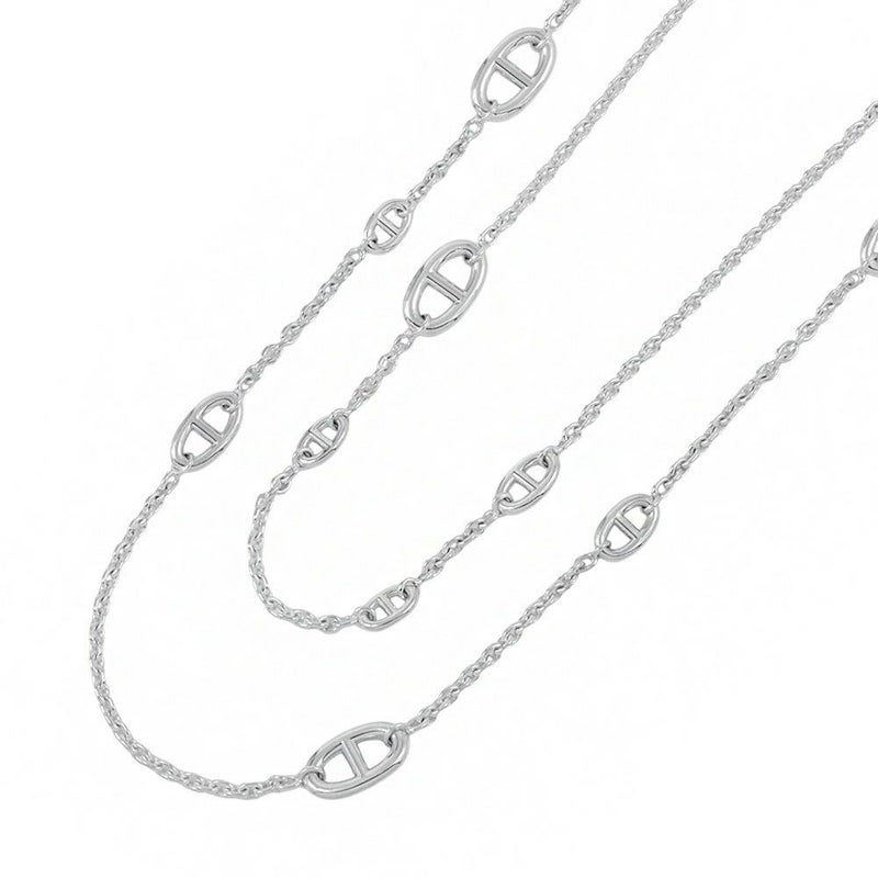 エルメス ネックレス シェーヌダンクル ファランドール SV925シルバー サイズ120 HERMES ジュエリー