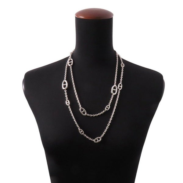 エルメス ネックレス シェーヌダンクル ファランドール SV925シルバー サイズ120 HERMES ジュエリー