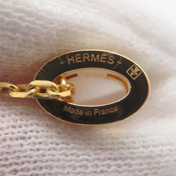 エルメス ネックレス ミニ・ポップアッシュ ホワイト/ゴールド金具 HERMES アクセサリー 白