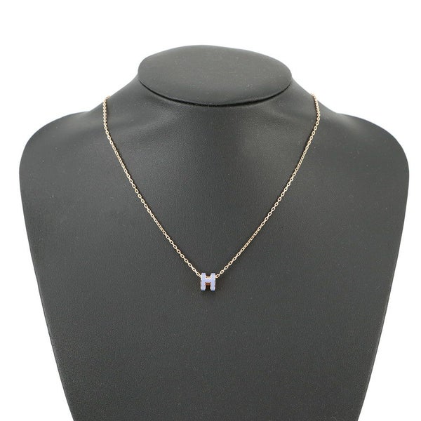 エルメス ネックレス ミニ・ポップアッシュ パープル/ピンクゴールド金具 HERMES アクセサリー