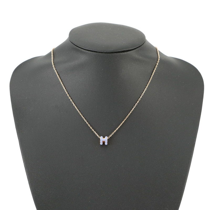 エルメス ネックレス ミニ・ポップアッシュ パープル/ピンクゴールド金具 HERMES アクセサリー