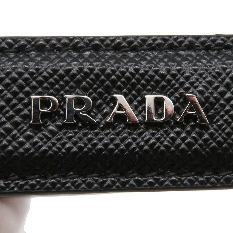 プラダ キーホルダー トライアングル プレート キーリング 2PP68T PRADA バッグチャーム メンズ 黒