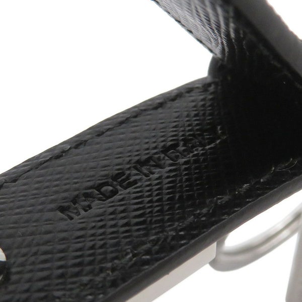 プラダ キーホルダー トライアングル プレート キーリング 2PP68T PRADA バッグチャーム メンズ 黒