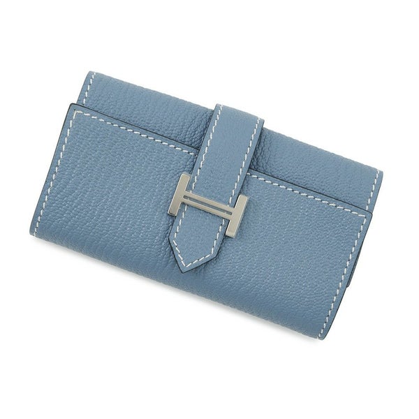 エルメス 4連キーケース ベアン ニュー ブルージーン/シルバー金具 シェブルミゾル W刻印 HERMES