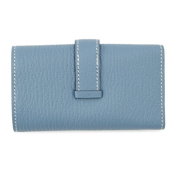 エルメス 4連キーケース ベアン ニュー ブルージーン/シルバー金具 シェブルミゾル W刻印 HERMES