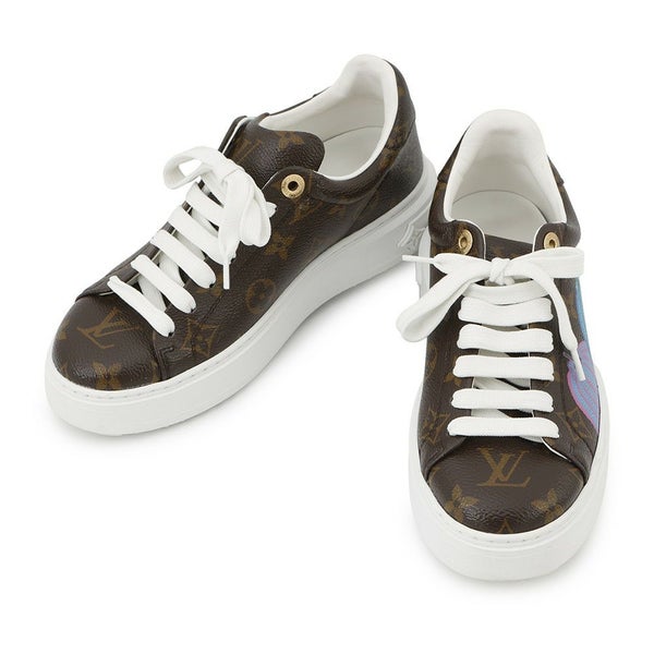 ルイヴィトン スニーカー LV × YK タイム・アウト スニーカー パンプキン レディースサイズ35 1/2 靴 草間彌生