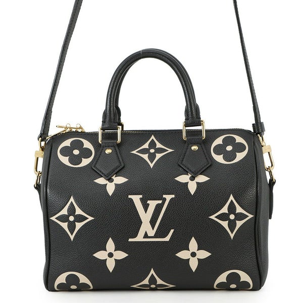 ルイヴィトン ハンドバッグ バイカラーモノグラム・アンプラント スピーディ・バンドリエール25 M58947 2way 黒 ブラック