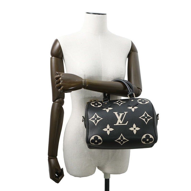 ルイヴィトン ハンドバッグ バイカラーモノグラム・アンプラント スピーディ・バンドリエール25 M58947 2way 黒 ブラック