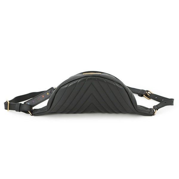 ルイヴィトン ボディバッグ カーフレザー ニューウェーブ バムバッグ M53750 ウエストバッグ 黒 ブラック