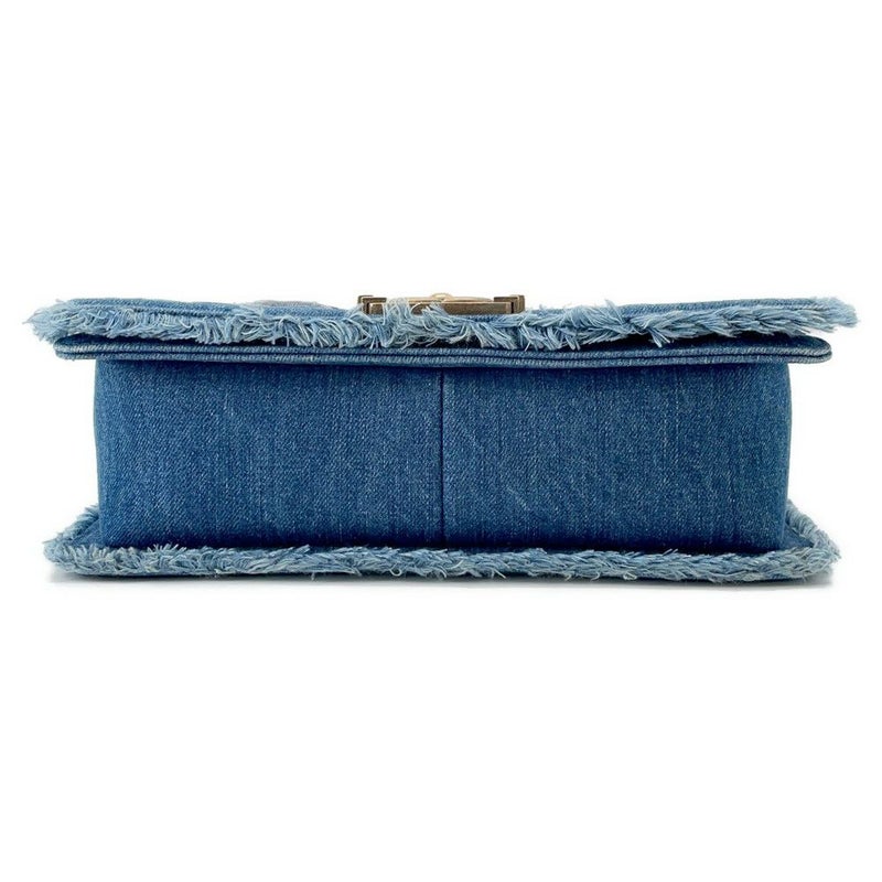 シャネル チェーンショルダーバッグ ココマーク ボーイシャネル パッチワーク デニム A92867 CHANEL BOY CHANEL