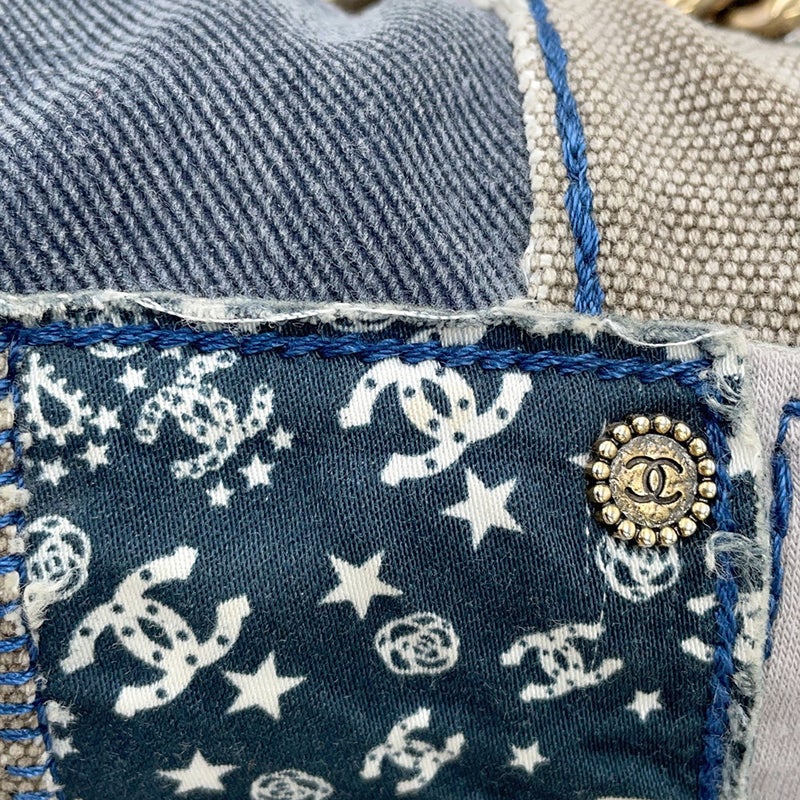 シャネル チェーンショルダーバッグ ココマーク ボーイシャネル パッチワーク デニム A92867 CHANEL BOY CHANEL