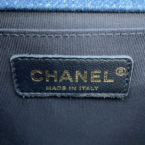 シャネル チェーンショルダーバッグ ココマーク ボーイシャネル パッチワーク デニム A92867 CHANEL BOY CHANEL