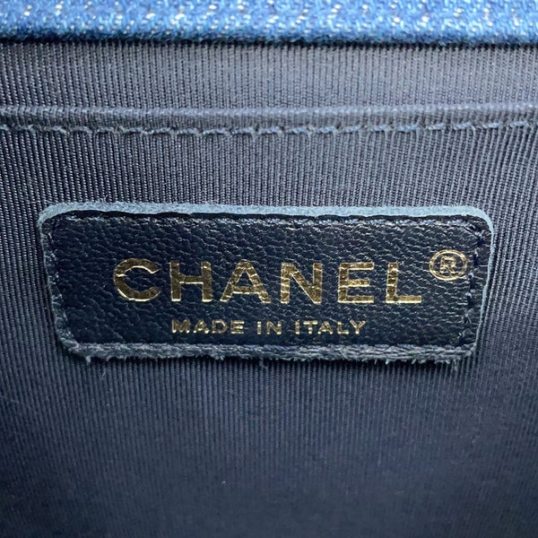 シャネル チェーンショルダーバッグ ココマーク ボーイシャネル パッチワーク デニム A92867 CHANEL BOY CHANEL
