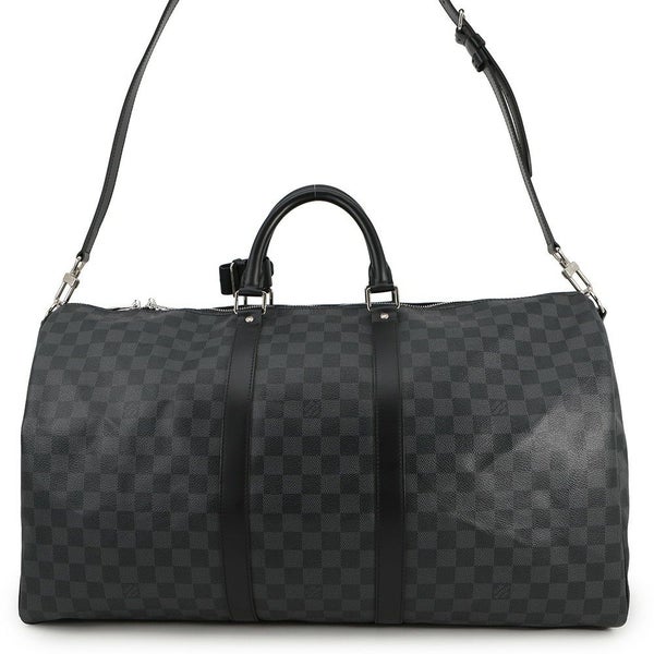 ルイヴィトン ボストンバッグ ダミエ・グラフィット キーポル・バンドリエール 55 N41413 ヴィトン トラベル 黒 ブラック