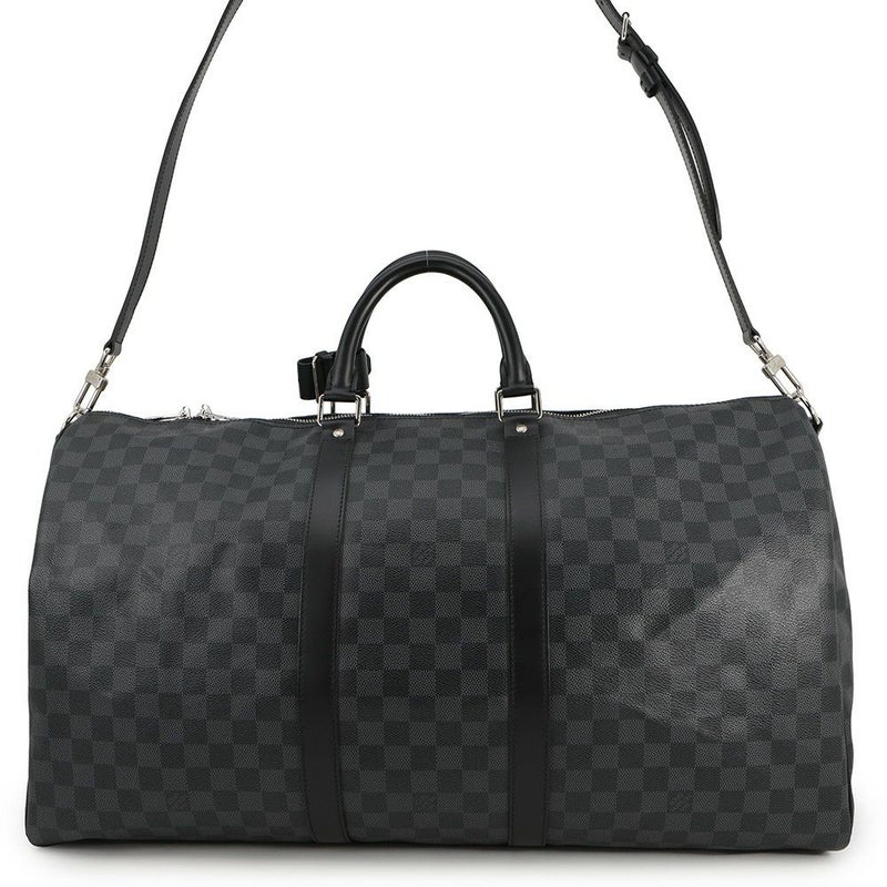 ルイヴィトン ボストンバッグ ダミエ・グラフィット キーポル・バンドリエール 55 N41413 ヴィトン トラベル 黒 ブラック