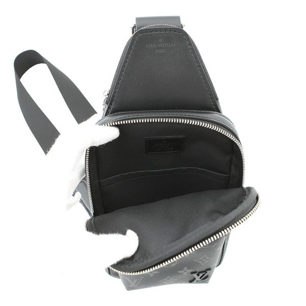 ルイヴィトン ボディバッグ モノグラム・エクリプス アヴェニュー・スリングバッグPM M47137 ブラック 黒