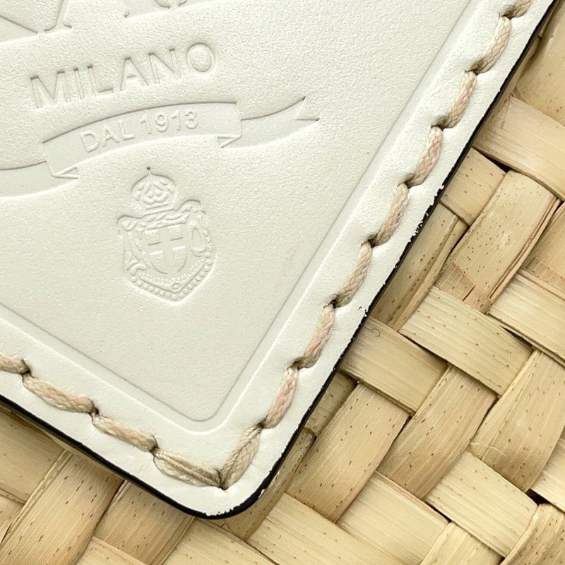 プラダ トートバッグ ウーブンパーム かごバッグ ストロー 1BG314 PRADA 白