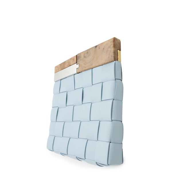 ボッテガヴェネタ クラッチバッグ マキシイントレチャート BVスナップ レザー ウッド BOTTEGA VENETA