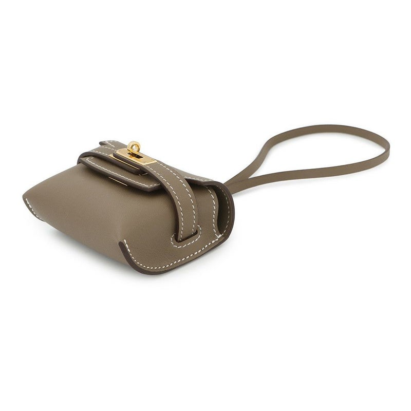 エルメス バッグチャーム ケリー フェスティバル チャーム エトゥープ/ゴールド金具 スイフト B刻印